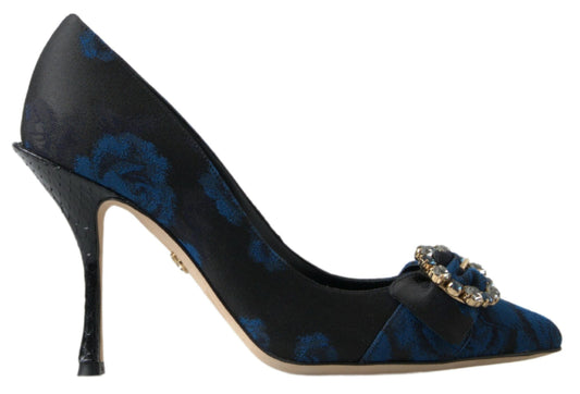 Dolce & Gabbana Elegant Blue Crystal Embellished Pumps - Gio Beverly Hills
