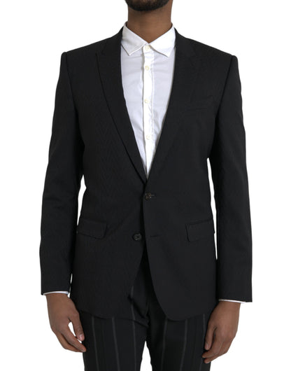 Dolce & Gabbana Black MARTINI Slim Fit Jacket Coat Blazer - Gio Beverly Hills