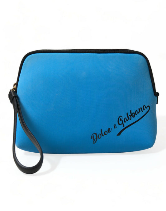 Dolce & Gabbana Elegant Blue Hand Pouch with Strap - Gio Beverly Hills