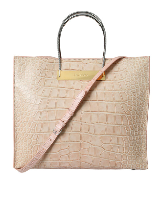Balenciaga Alligator Leather Chic Pink Tote Bag - Gio Beverly Hills