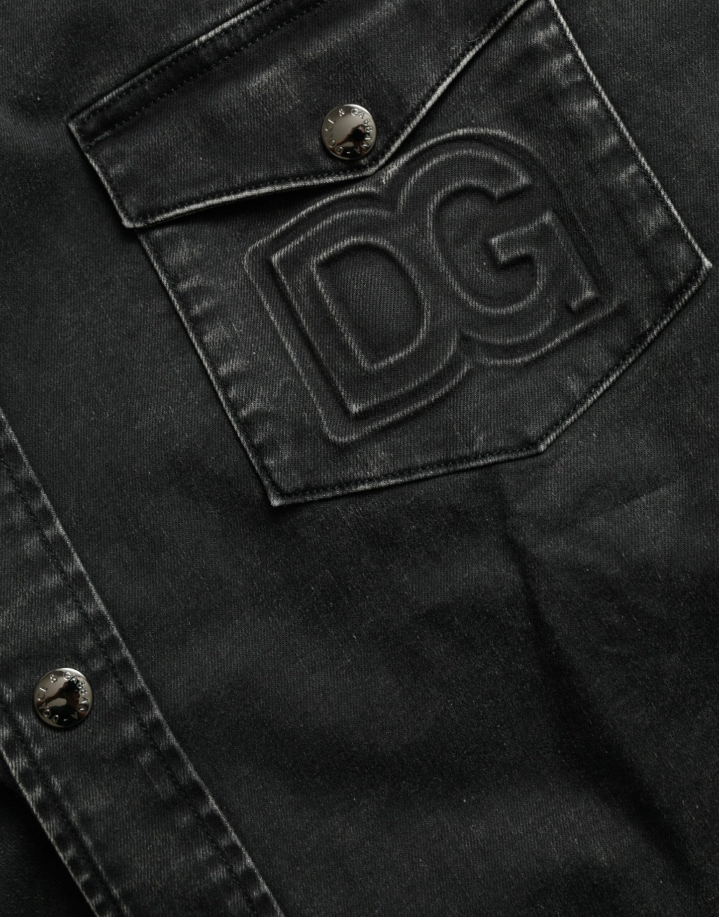 Dolce & Gabbana Black Cotton Long Sleeve Denim Casual Shirt - Gio Beverly Hills