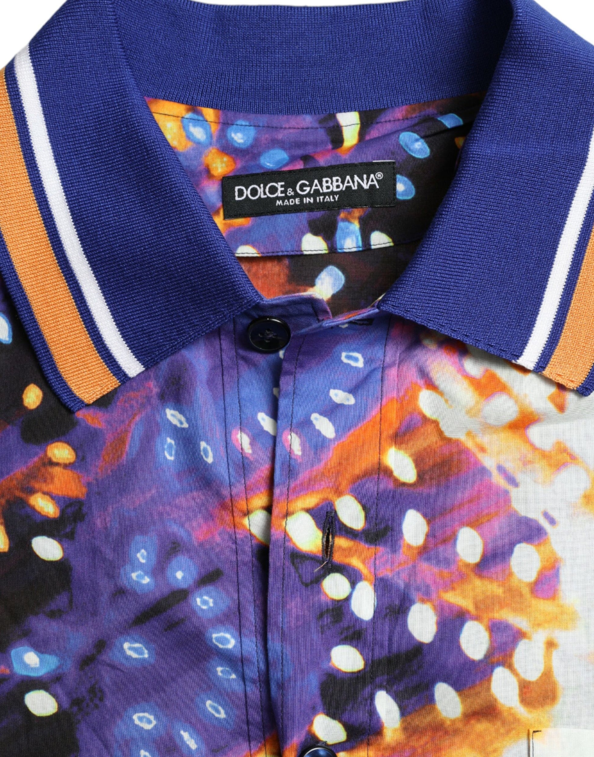 Dolce & Gabbana Multicolor Luminarie Print Cotton Casual Shirt - Gio Beverly Hills