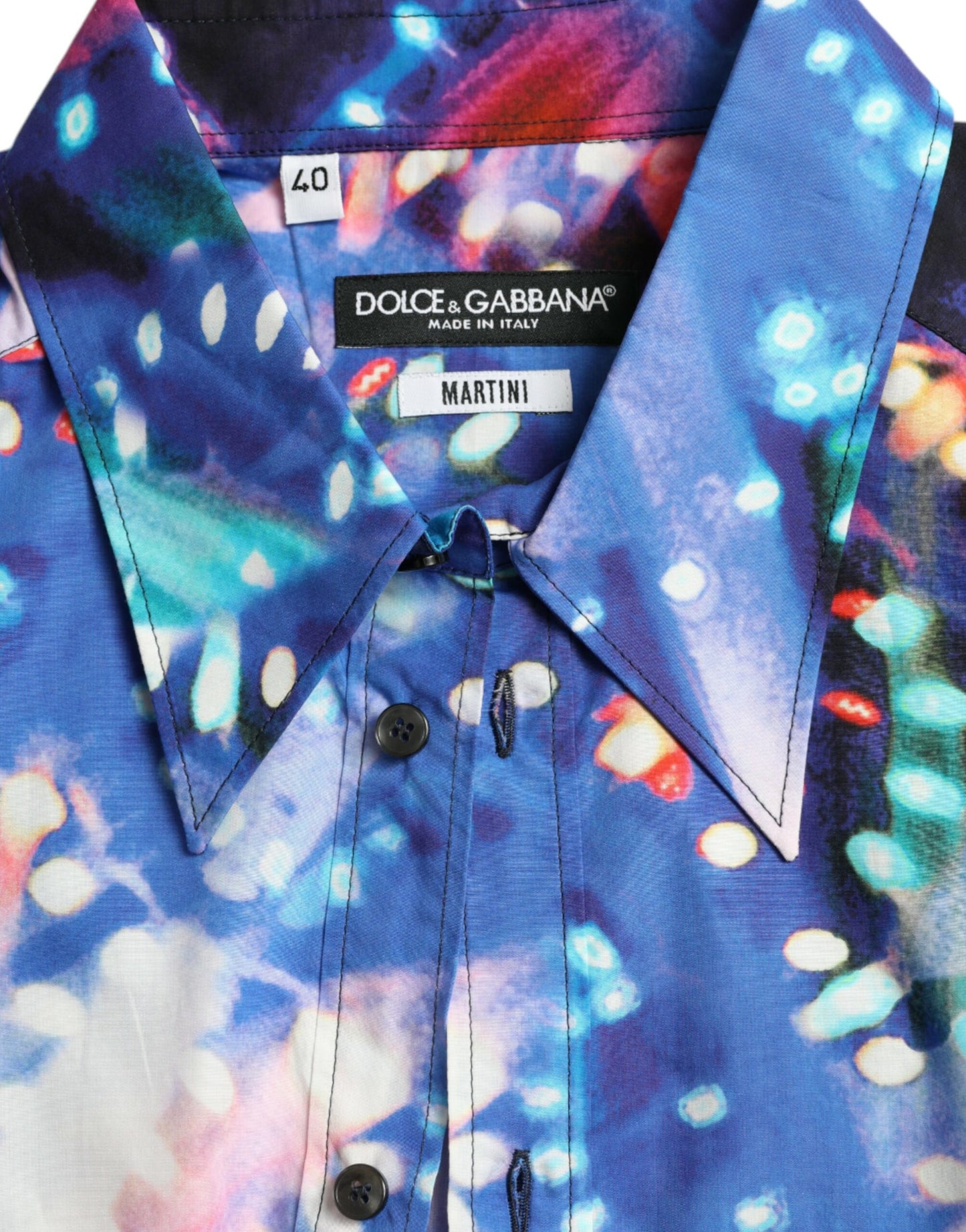 Dolce & Gabbana Multicolor Luminarie Slim MARTINI Shirt - Gio Beverly Hills