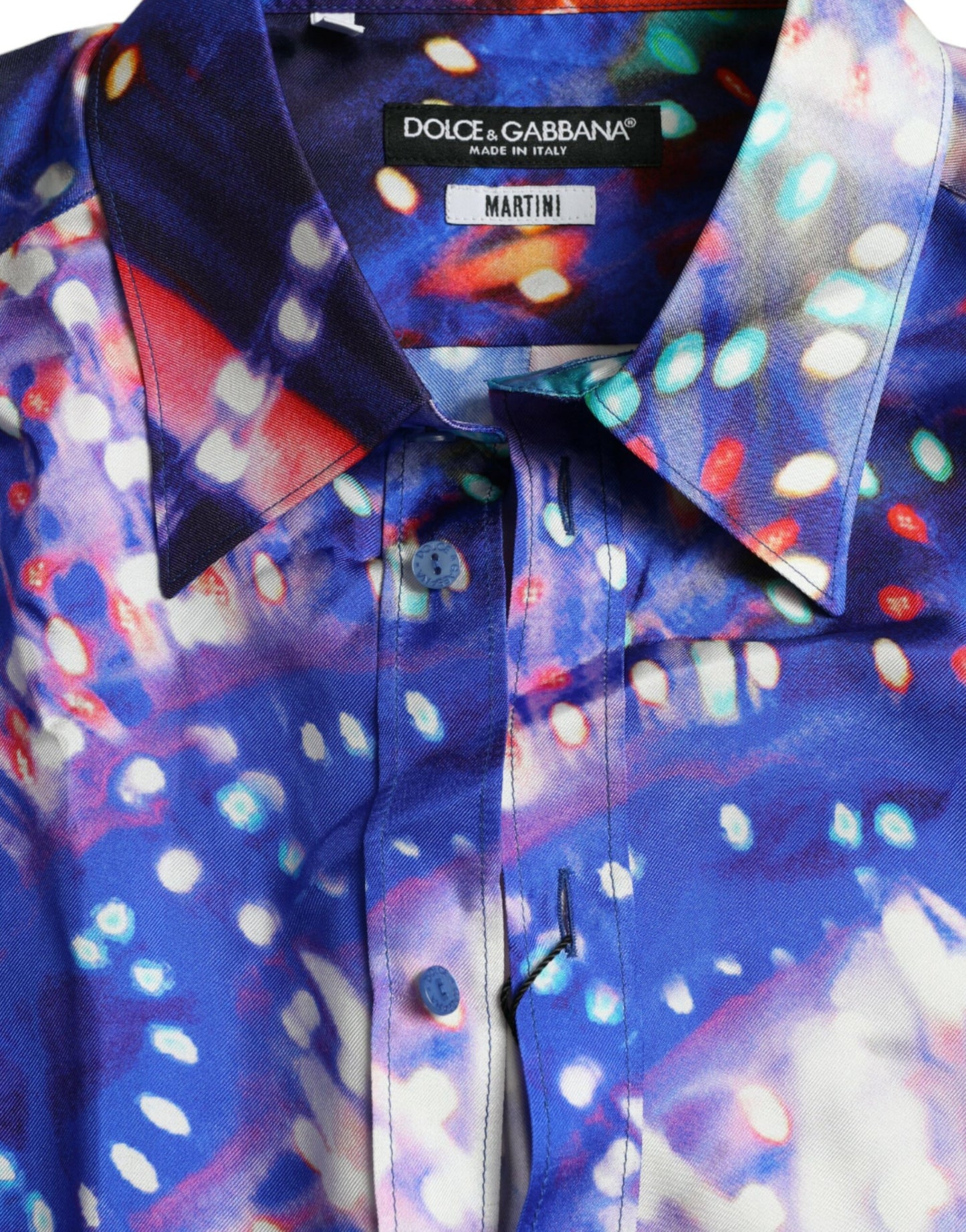Dolce & Gabbana Purple Luminarie Silk Slim MARTINI Shirt - Gio Beverly Hills