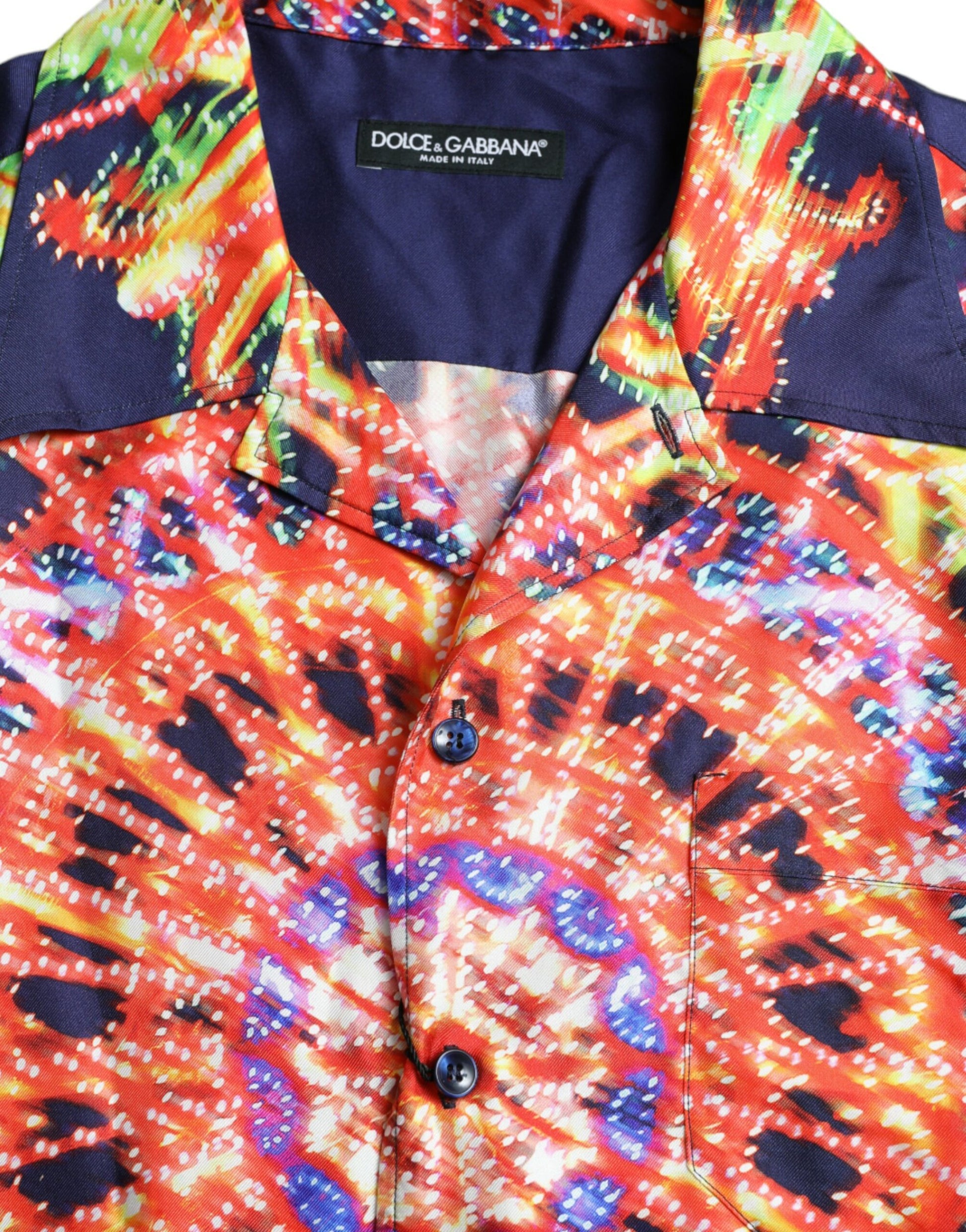 Dolce & Gabbana Multicolor Luminarie Silk Casual Shirt - Gio Beverly Hills
