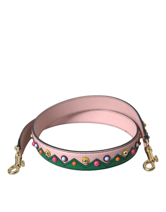Dolce & Gabbana Pink Leather Handbag Accessory Shoulder Strap - Gio Beverly Hills
