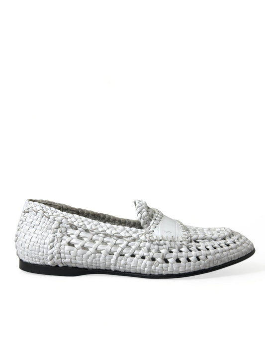 Dolce & Gabbana Elegant White Loafer Slip-Ons - Gio Beverly Hills