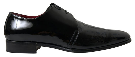 Dolce & Gabbana Elegant Black Patent Leather Formal Men's Shoes - Gio Beverly Hills