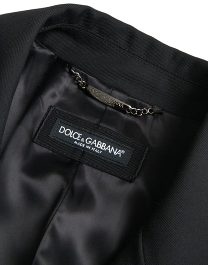 Dolce & Gabbana Black Double Breasted Trench Coat Jacket - Gio Beverly Hills