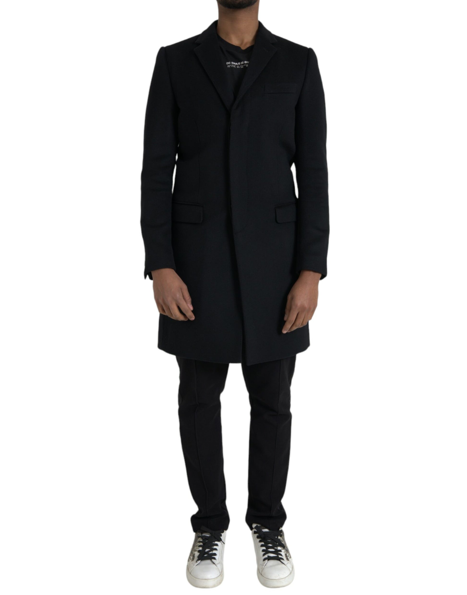 Dolce & Gabbana Black Single Breasted Trench Coat Jacket - Gio Beverly Hills