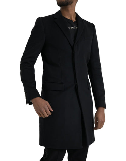 Dolce & Gabbana Black Single Breasted Trench Coat Jacket - Gio Beverly Hills
