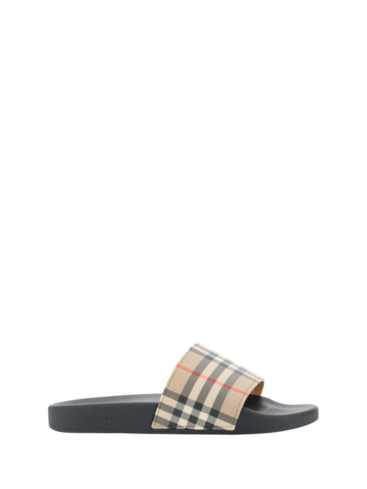 Burberry Brown Rubber Slides Sandals - Gio Beverly Hills