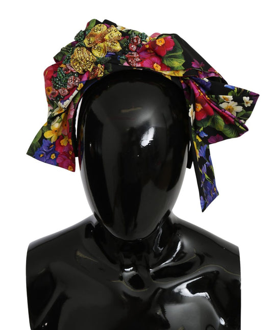 Dolce & Gabbana Elegant Floral Silk Headband Diadem Tiara - Gio Beverly Hills