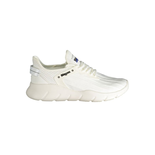 Blauer White Polyester Sneaker - Gio Beverly Hills