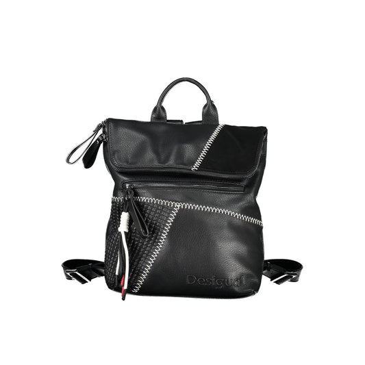 Desigual Chic Contrast Detail Black Backpack - Gio Beverly Hills