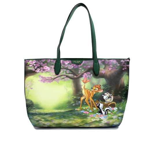 Kate Spade Disney Sutton Bambi Coated Canvas Shoulder Tote Handbag Purse - Gio Beverly Hills