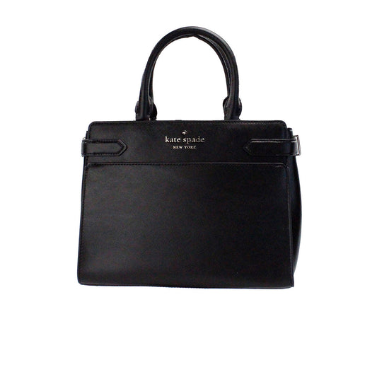 Kate Spade Staci Medium Black Saffiano Leather Crossbody Satchel Bag Handbag - Gio Beverly Hills