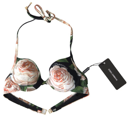 Dolce & Gabbana Multicolor Floral Beachwear Swimwear Bikini Top - Gio Beverly Hills