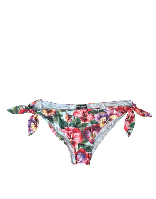 Dolce & Gabbana Multicolor Floral Swimwear Bottom Beachwear Bikini - Gio Beverly Hills