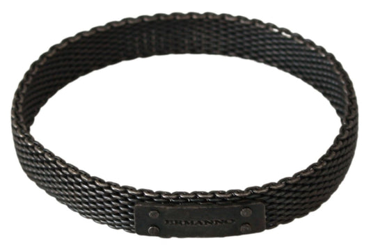 Ermanno Scervino Silver Branded Metal Steel Unisex Bracelet - Gio Beverly Hills