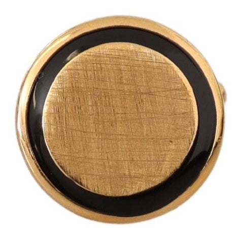 Dolce & Gabbana Gold Plated Brass Round Pin Men Cufflinks - Gio Beverly Hills