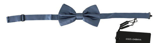 Dolce & Gabbana Blue 100% Silk Adjustable Neck Papillon Bow tie - Gio Beverly Hills