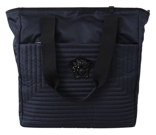 Versace Blue Nylon Tote Bag - Gio Beverly Hills