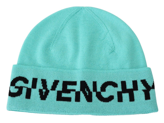 Givenchy Green Wool Beanie Unisex Logo Hat - Gio Beverly Hills