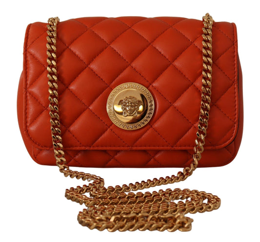Versace Red Nappa Leather Medusa Small Crossbody Bag - Gio Beverly Hills