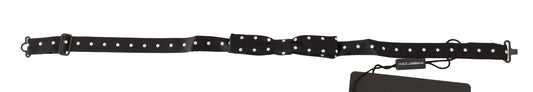 Dolce & Gabbana Black 100% Silk Polka Dot Adjustable Neck Bow Tie - Gio Beverly Hills
