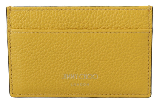 Jimmy Choo Aarna Yellow Leather Card Holder - Gio Beverly Hills