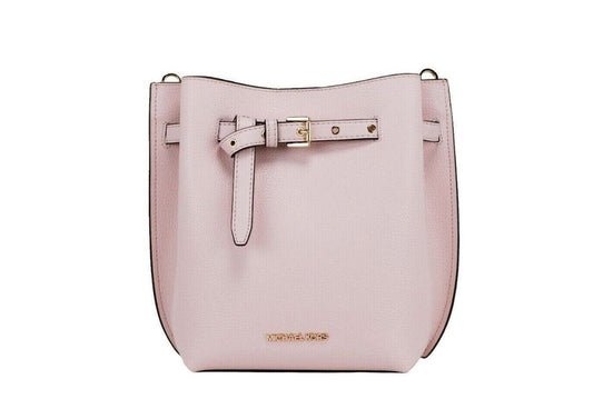 Michael Kors Emilia Small Powder Blush Pebble Leather Bucket Messenger Handbag - Gio Beverly Hills