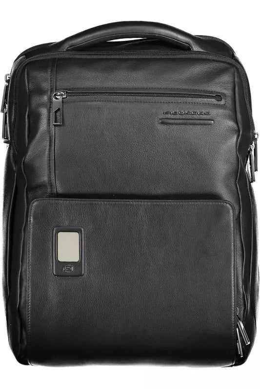 Piquadro Black Leather Backpack - Gio Beverly Hills