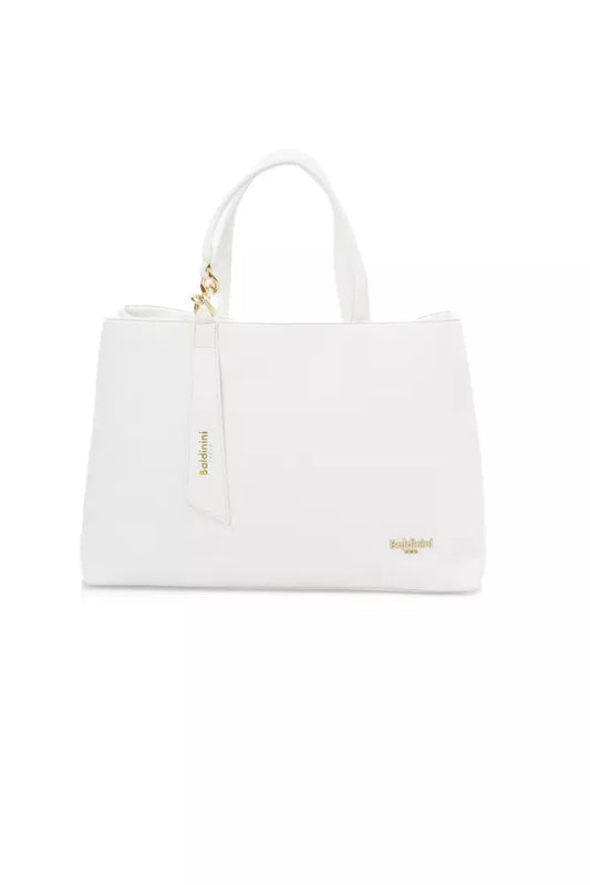 Baldinini Trend White Polyethylene Handbag - Gio Beverly Hills