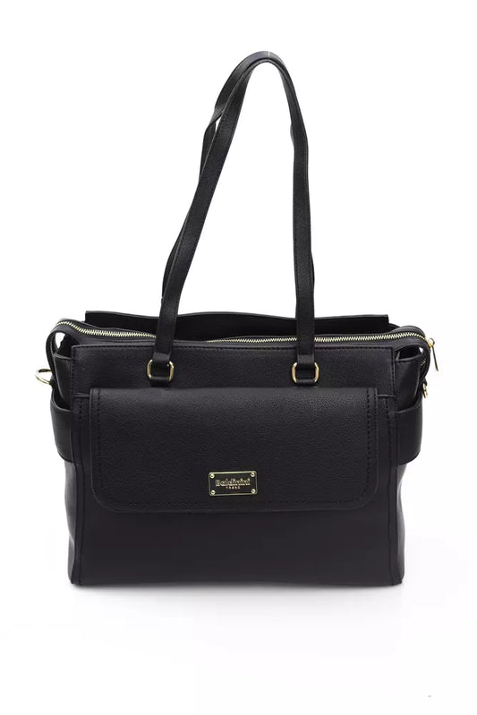 Baldinini Trend Black Polyethylene Handbag - Gio Beverly Hills