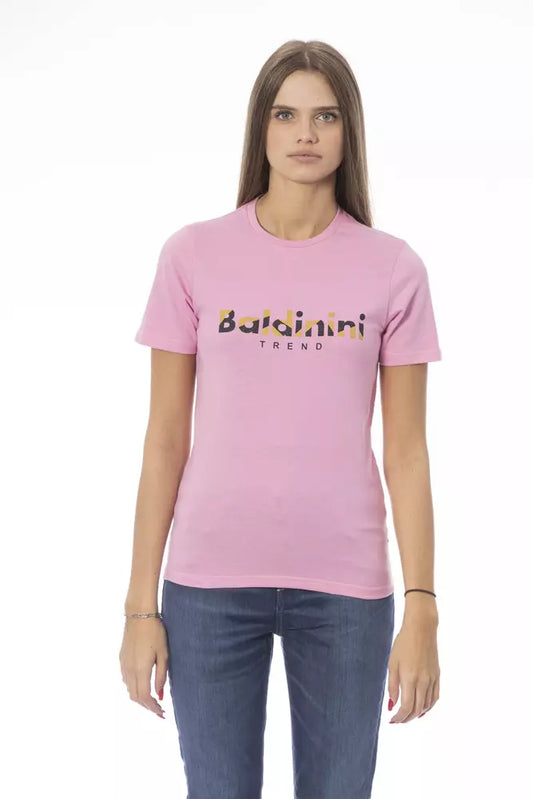 Baldinini Trend Pink Cotton Tops & T-Shirt - Gio Beverly Hills