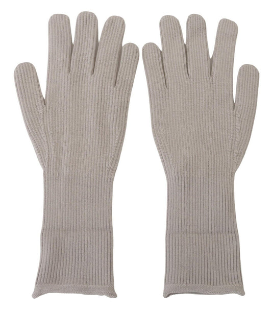 Dolce & Gabbana Light Gray Cashmere Hands Mitten Mens Gloves - Gio Beverly Hills