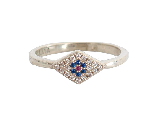 Nialaya Blue Red CZ 925 Silver Womens Clear Ring - Gio Beverly Hills