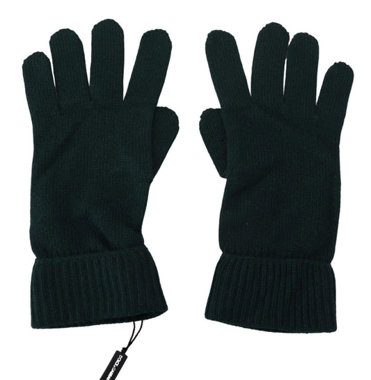 Dolce & Gabbana Green Wrist Length Cashmere Knitted Gloves - Gio Beverly Hills