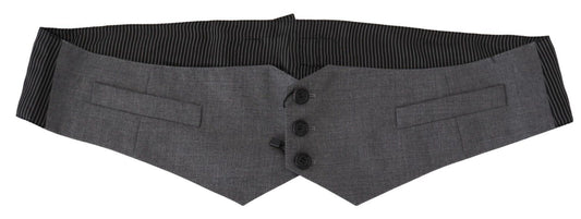 Dior Black Stripes Button Men Waist Cintura Cummerbund - Gio Beverly Hills